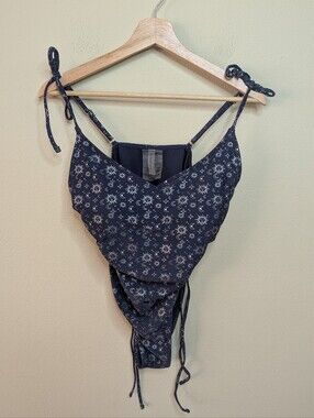 Cyn & Luca One Piece Swimsuit Navy Celestial Sun Moon Star Size XL Whimsigoth